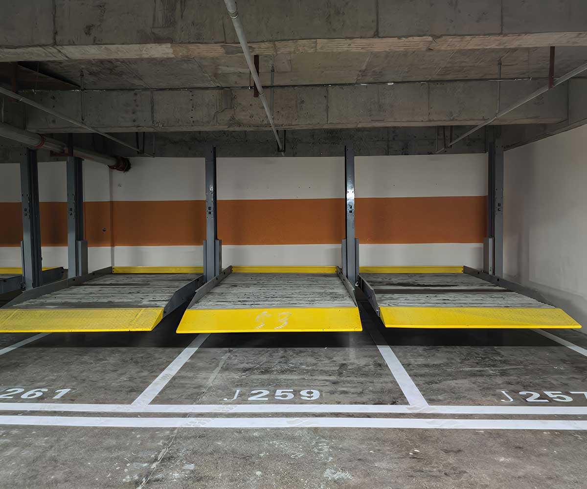 四柱簡易升降機械停車庫的拆運過程